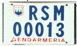 Police plate from San Marino