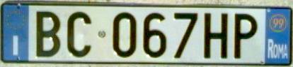 Plate after 1999