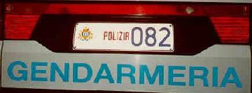 Police plate from San Marino