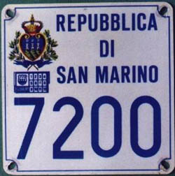 Targa di motocicletta di San Marino