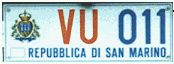 Plate of Vigili Urbani from San Marino
